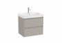 Roca Ona Unik 650mm Basin & Matt Sand Grey Unit (2 Drawers)