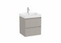 Roca Ona Unik 550mm Basin & Matt Sand Grey Unit (2 Drawers)