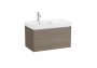 Roca Ona Unik 800mm Left Hand Basin & Dark Elm Unit (1 Drawer)