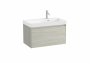 Roca Ona Unik 800mm Right Hand Basin & Light Oak Unit (1 Drawer)