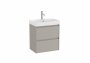 Roca Ona Unik Compact 550mm Basin & Matt Sand Grey Unit (2 Drawers)