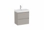Roca Ona Unik Compact 550mm Basin & Matt Sand Grey Unit (2 Drawers)