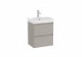 Roca Ona Unik Compact 500mm Basin & Matt Sand Grey Unit (2 Drawers)