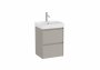 Roca Ona Unik Compact 450mm Basin & Matt Sand Grey Unit (2 Drawers)