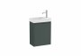 Roca Ona Unik Compact 450mm Right Hand Basin & Matt Green Unit (1 Door)