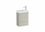 Roca Ona Unik Compact 450mm Right Hand Basin & Light Oak Unit (1 Door)