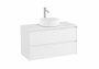 Roca Ona Unik 1000mm Matt White Unit & Countertop (2 Drawers)