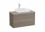 Roca Ona Unik 1000mm Dark Elm Unit & Countertop (2 Drawers)