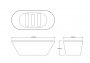 Essential Strand 1700 x 755mm Double Ended Freestanding Bath