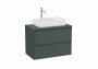 Roca Ona Unik 800mm Matt Green Unit & Countertop (2 Drawers)