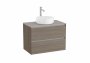 Roca Ona Unik 800mm Dark Elm Unit & Countertop (2 Drawers)