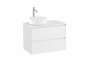 Roca Ona Unik 800mm Matt White Left Hand Unit & Countertop (2 Drawers)