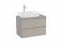 Roca Ona Unik 800mm Matt Grey Left Hand Unit & Countertop (2 Drawers)