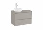 Roca Ona Unik 800mm Matt Grey Left Hand Unit & Countertop (2 Drawers)