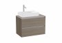 Roca Ona Unik 800mm Dark Elm Left Hand Unit & Countertop (2 Drawers)