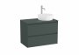 Roca Ona Unik 800mm Matt Green Right Hand Unit & Countertop (2 Drawers)