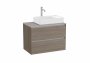 Roca Ona Unik 800mm Dark Elm Right Hand Unit & Countertop (2 Drawers)