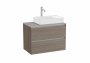 Roca Ona Unik 800mm Dark Elm Right Hand Unit & Countertop (2 Drawers)