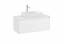 Roca Ona Unik 1000mm Matt White Unit & Countertop (1 Drawer)