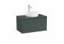 Roca Ona Unik 800mm Matt Green Unit & Countertop (1 Drawer)