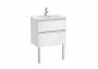 Roca The Gap Compact Gloss White 600mm 2 Drawer Vanity Unit with Basin