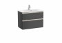 Roca The Gap Compact Anthracite Grey 700mm 2 Drawer Vanity Unit with Basin