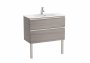 Roca The Gap Compact City Oak 800mm 2 Drawer Vanity Unit with Basin