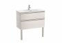 Roca The Gap Compact Nordic Ash 800mm 2 Drawer Vanity Unit with Basin