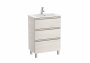 Roca The Gap Compact 600mm 3 Drawer Vanity Unit with Basin - Nordic Ash