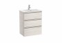 Roca The Gap Compact Nordic Ash 600mm 3 Drawer Vanity Unit with Basin