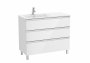 Roca The Gap Gloss White 1000mm 3 Drawer Vanity Unit with Left Handed Basin