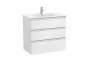 Roca The Gap Gloss White 800mm 3 Drawer Vanity Unit with Basin