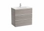 Roca The Gap City Oak 800mm 3 Drawer Vanity Unit with Basin