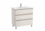 Roca The Gap Nordic Ash 800mm 3 Drawer Vanity Unit with Basin