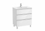 Roca The Gap Gloss White 700mm 3 Drawer Vanity Unit with Basin