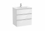 Roca The Gap Gloss White 700mm 3 Drawer Vanity Unit with Basin