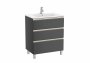 Roca The Gap Anthracite Grey 700mm 3 Drawer Vanity Unit with Basin