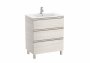 Roca The Gap Nordic Ash 700mm 3 Drawer Vanity Unit with Basin