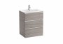 Roca The Gap City Oak 600mm 3 Drawer Vanity Unit with Basin