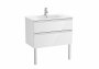 Roca The Gap Gloss White 800mm 2 Drawer Vanity Unit with Basin