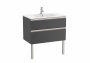 Roca The Gap Anthracite Grey 800mm 2 Drawer Vanity Unit with Basin