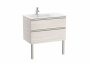Roca The Gap Nordic Ash 800mm 2 Drawer Vanity Unit with Left Handed Basin