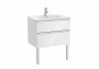 Roca The Gap Gloss White 700mm 2 Drawer Vanity Unit with Basin