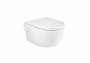 Roca Meridian-N Rimless Wall-Hung Pan with Horizontal Outlet & Hidden Fixations - White