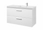 Roca Prisma Gloss White 1100mm Basin & Unit with 2 Drawers - Right Hand
