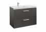 Roca Prisma Anthracite Grey 900mm Basin & Unit with 2 Drawers - Left Hand
