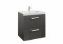 Roca Prisma Anthracite Grey 600mm Basin & Unit with 2 Drawers