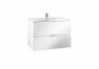 Roca Victoria-N Gloss White 700mm Square Basin & Unit with 2 Drawers