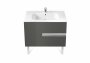 Roca Victoria-N Anthracite Grey 700mm Square Basin & Unit with 2 Drawers
