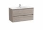 Roca Tenet City Oak 1000 x 460mm 2 Drawer Vanity Unit and Basin